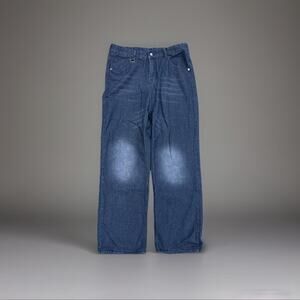 Vintage Black Washed Jeans Size 32x30 Men’s Y2K Streetwear Denim Pants